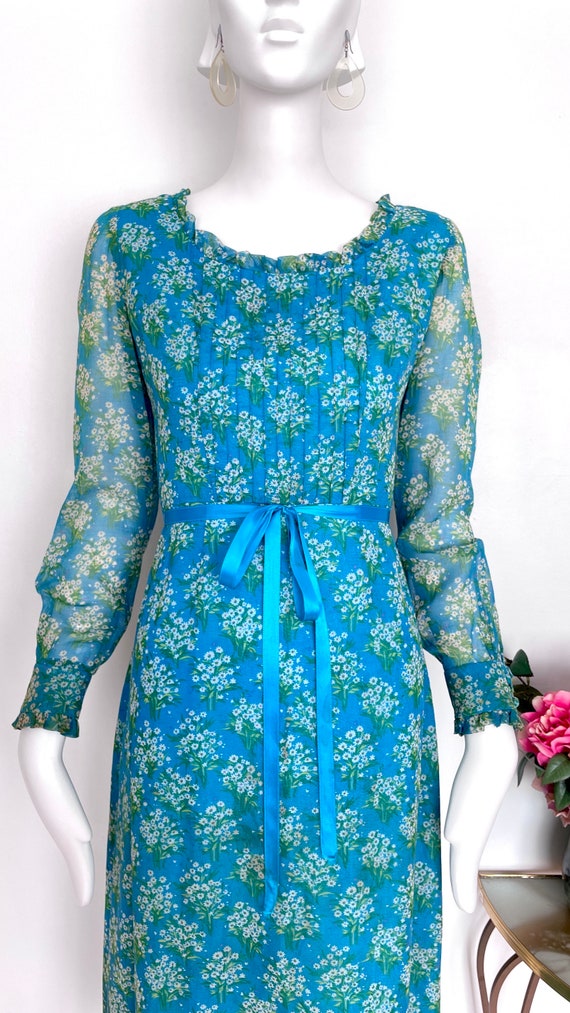 Vintage Prue Acton 60s 70s A-line midi shirtwaist… - image 3