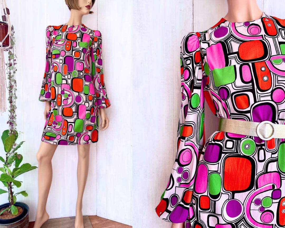 1960s Youth Guild Go Go Mini Dress