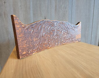 Floral Pressed Antique Wooden Salvage