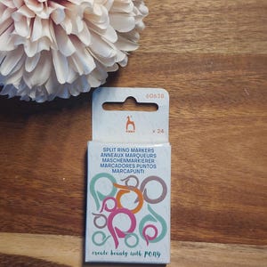 Pony Split Ring Stitch Markers, Crochet Knitting, 24 Pack