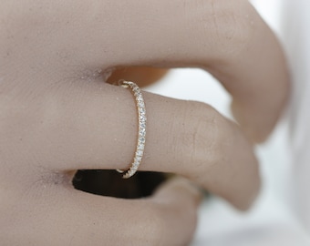 Diamond Half Eternity Diamond Ring in 14k Rose Gold