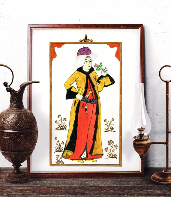 Arte Tradicional De La Pared Del Hombre Decoracion Del Hogar Etsy