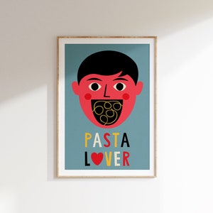 Printable Art, Pasta Lover Poster, Spaghetti Print, Kitchen Wall Art, Food Print, Italian Food, Kitchen Decor, Pasta Print, Digital Download image 5