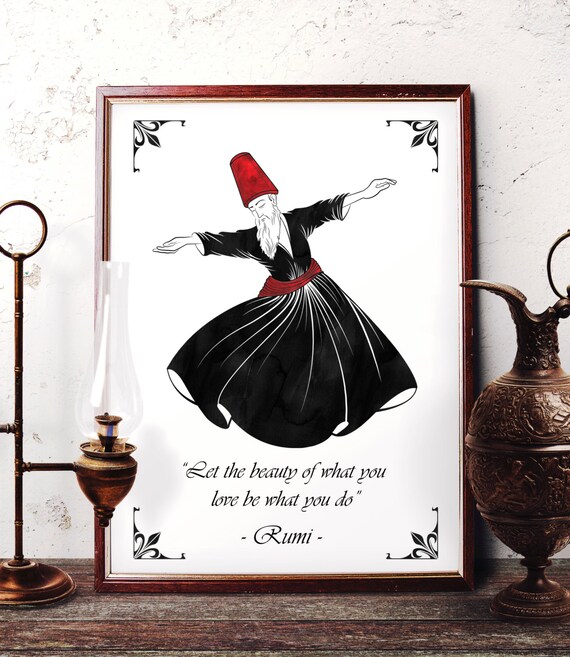 Rumi Citation Art Laissez La Beaute De Ce Que Vous Amour Ce Etsy