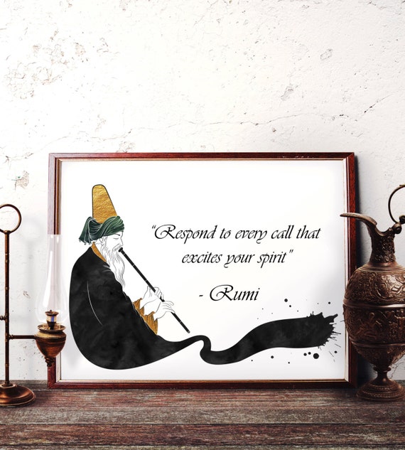 Citation De Rumi Wall Art Repondre A Chaque Appel Qui Excite Etsy France Citation De Rumi Wall Art Repondre A Chaque Appel Qui Excite Etsy France