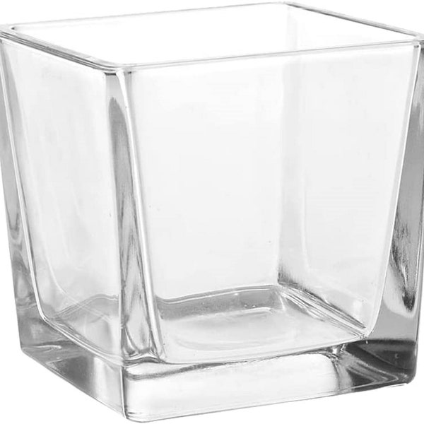 Vase, Verre, Transparent, décoration, table, rebord de fenêtre, bougies 10x10x10 cm