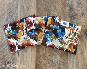 Blue Rose Autumn PUL Cloth Pad Wrapper