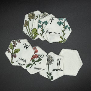 Makeup Remover Pad Set, ABC Wildflowers