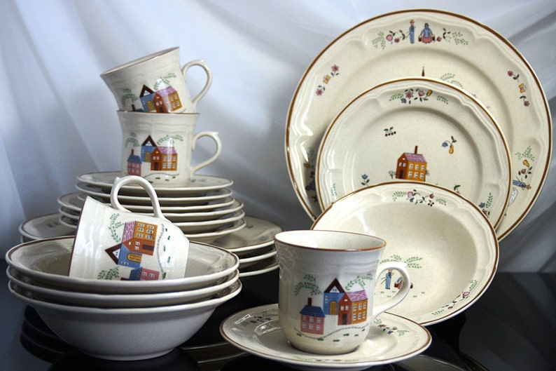 Newcor Our Country Vintage Stoneware Dinnerware Stoneware Etsy