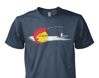 Colorado Flag Fishing Shirt Fly Gifts Art