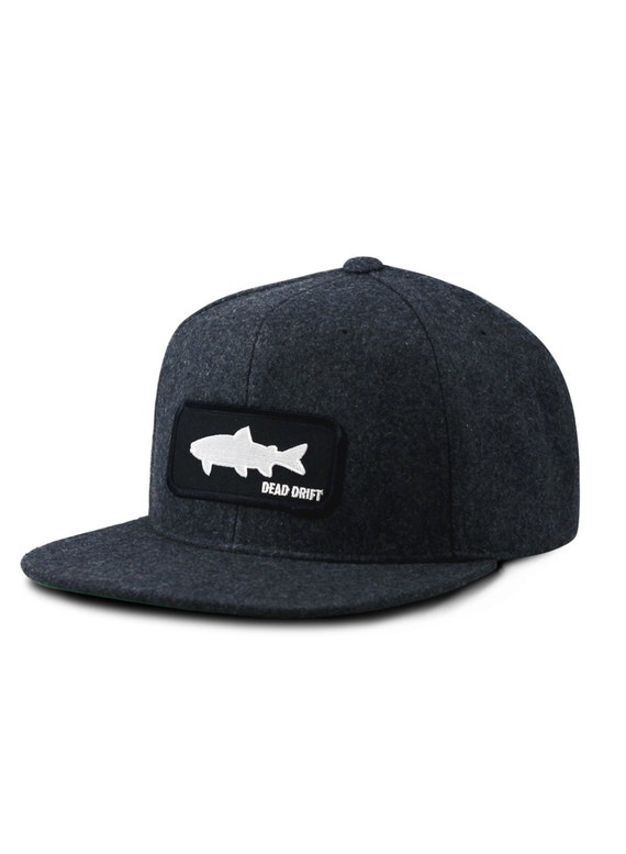 Fly Fishing Hat SHADOW Wool Flat Bill Snapback by Dead Etsy