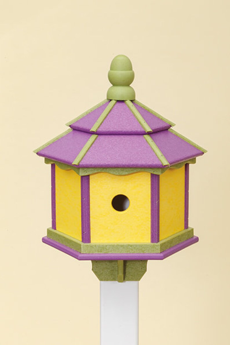 Handmade Poly 3 Hole Post Mount Bird House - Etsy