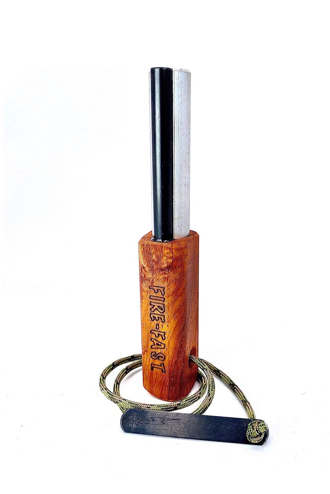 Fire Starter With Ferro Rod and Magnesium Rod EDC Gear Etsy