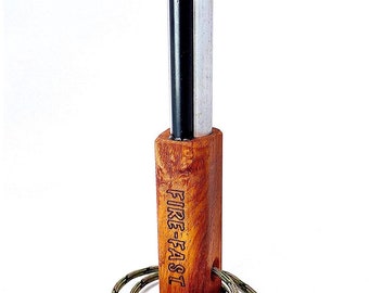 Ferro Rod Fire Starter with Magnesium, Hardwood Handle, and Striker