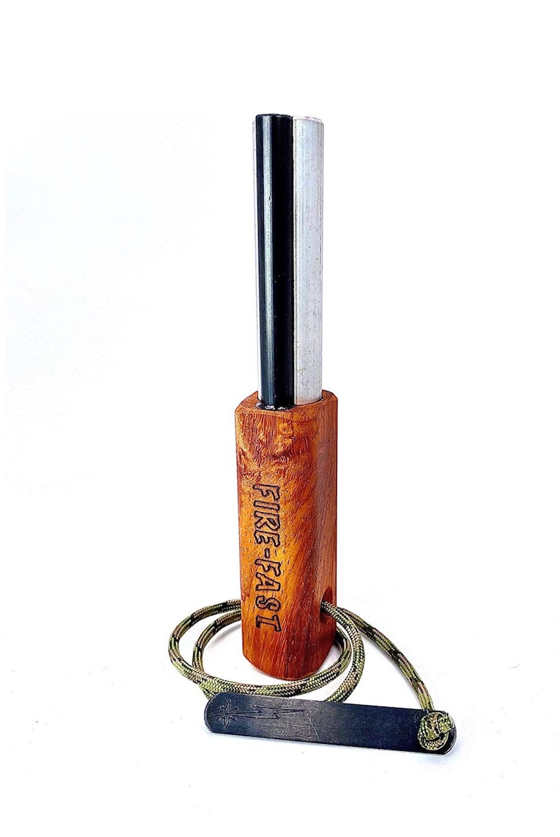 Fire Starter With Ferro Rod and Magnesium Rod EDC Gear Etsy