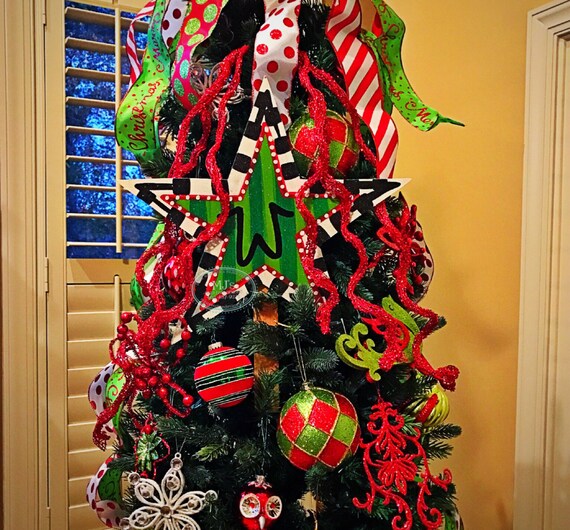 star tree topper monogram tree topper initial tree decor christmas tree topper wooden tree topper fancy tree topper colorful tree top - Christmas Tree Top Decorations star tree topper monogram tree topper initial tree decor christmas tree topper wooden tree topper fancy tree topper colorful tree top - Christmas Tree Top Decorations