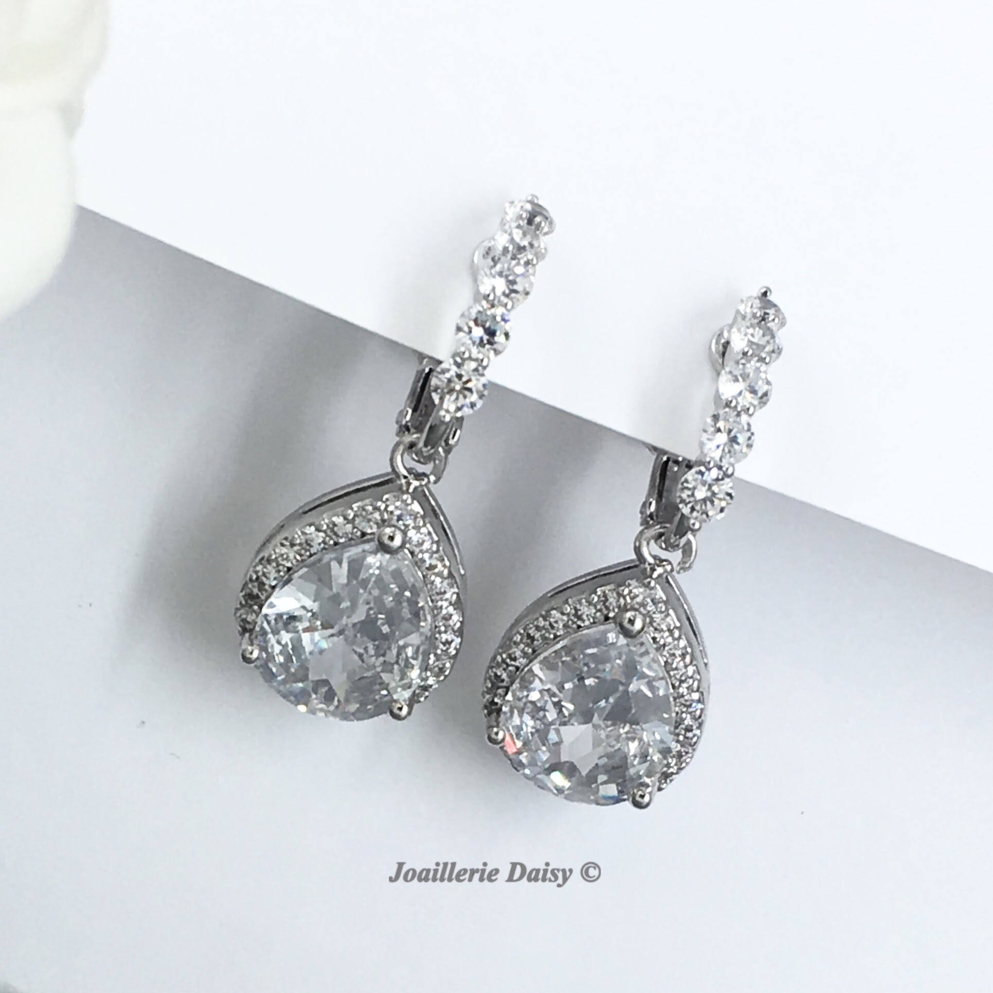 Clip on Bridal Earrings Bridesmaid Earrings Crystal Earrings Etsy