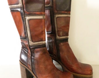 steve madden patchwork boots