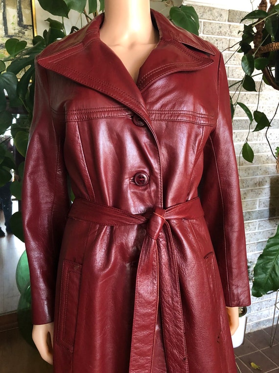 Red Leather trenchcoat