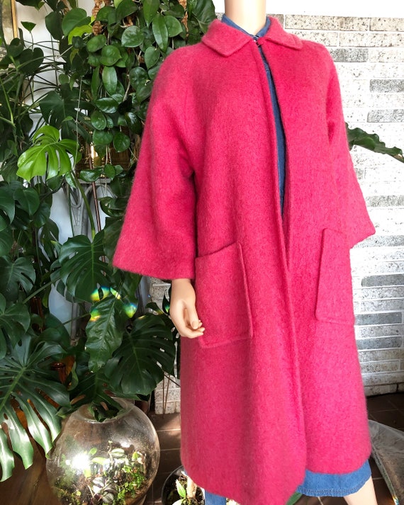 Hot Pink wool coat