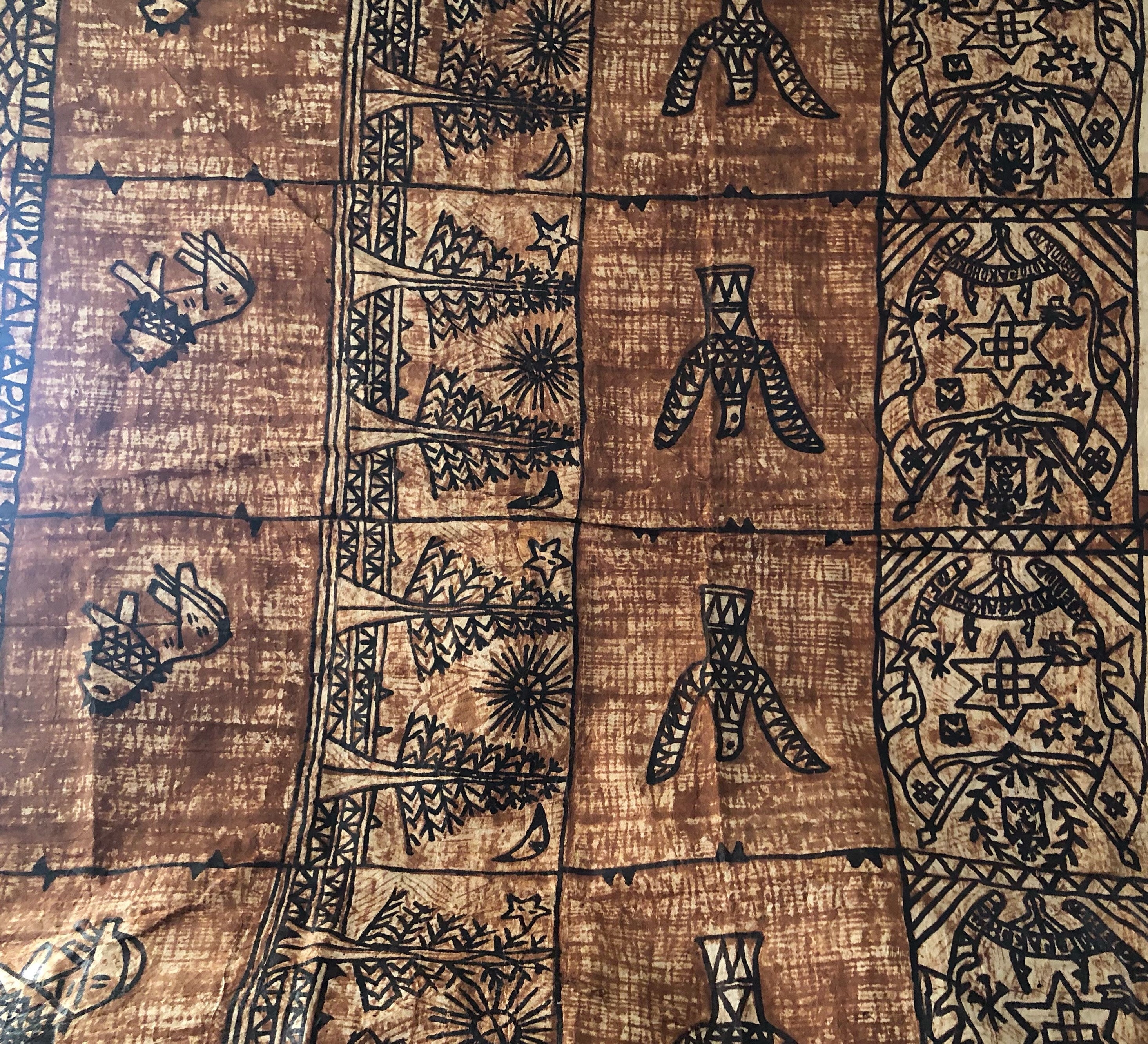 Vintage Polynesian Tapa Bark Cloth - Etsy