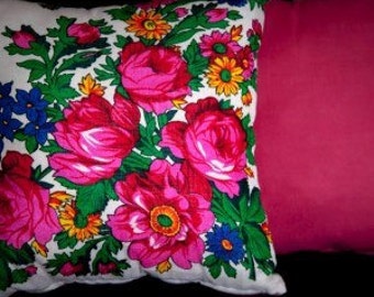 Bright Soft Floral Cushion