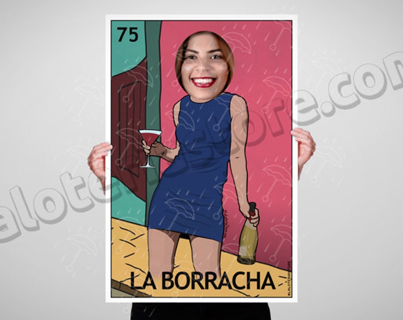 La Borracha Photo Booth Loteria Prop Fiesta Frame Mexican Bingo Foreground Prop Mexican Party Wedding Holidays Fiesta Cut Out