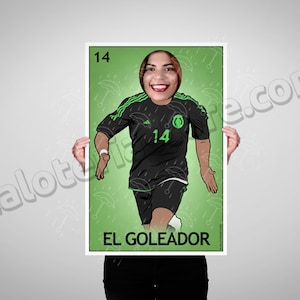 El Goleador Photo Booth Loteria Prop Frame Soccer Striker Mexican Bingo ...