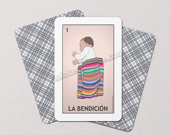 La Bendición Loteria Card - Pregnancy reveal - Expecting - Newborn - Bingo Art Print - Poster - Many Sizes