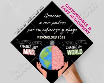 Class 2023 Customizable Text Psychology Graduation Topper Print Card Stock Vinyl  -  9.3"x9.3"