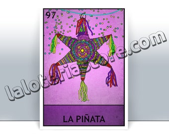 la piña loteria card pineapple mexican bingo art print etsy