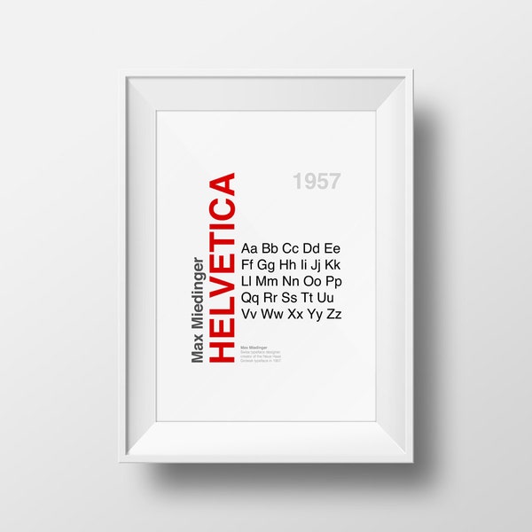 Helvetica Font Type Designer Art Print - Poster - Many Sizes
