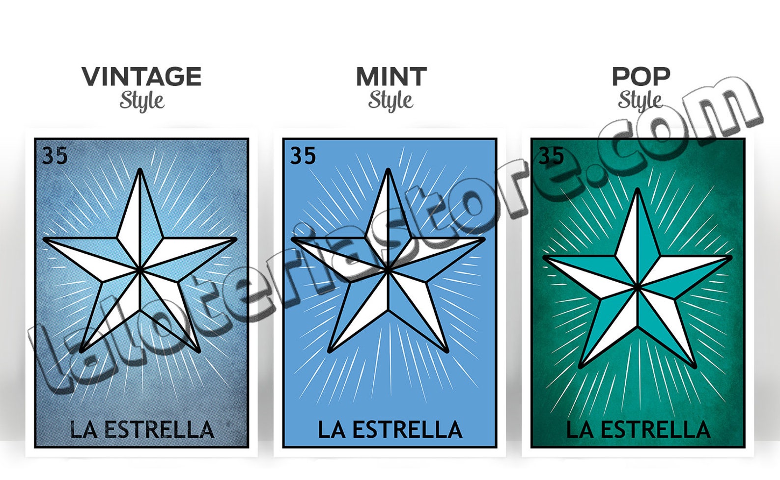 La Estrella Loteria Card the Star Mexican Bingo Art Print - Etsy