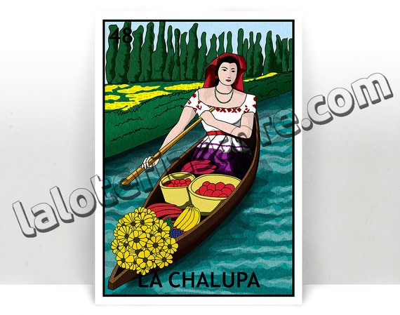 La Chalupa Loteria Card the Shallop Lottery Art Print - Etsy