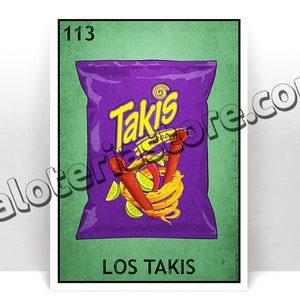 Las papitas v2 Lotería Card - Chips Mexican Bingo Art Print - mexican food - Restaurant Decor - Poster - Many Sizes