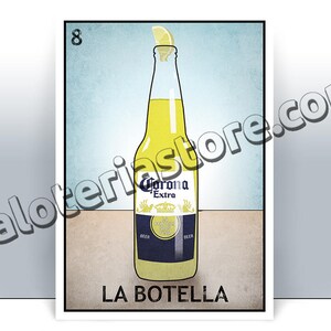 La Botella Loteria Karte – The Bottle Alternative Kunstdruck – Poster – viele Größen