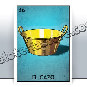 El Cazo Loteria Karte - Topf mexikanischen Bingo Kunst-Druck - Poster - viele Größen