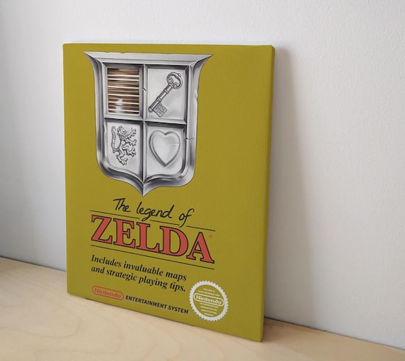 Canvas 8x10 The Legend Of Zelda Nes Cover Retro Art Etsy
