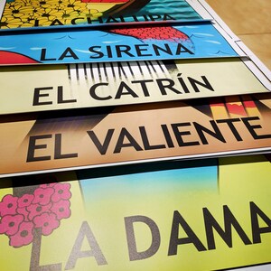 La Rosa Loteria Photo Booth Party Prop Frame Cut Out Rose Mexican Fiesta Foreground Prop Vinyl Canvas Print image 2