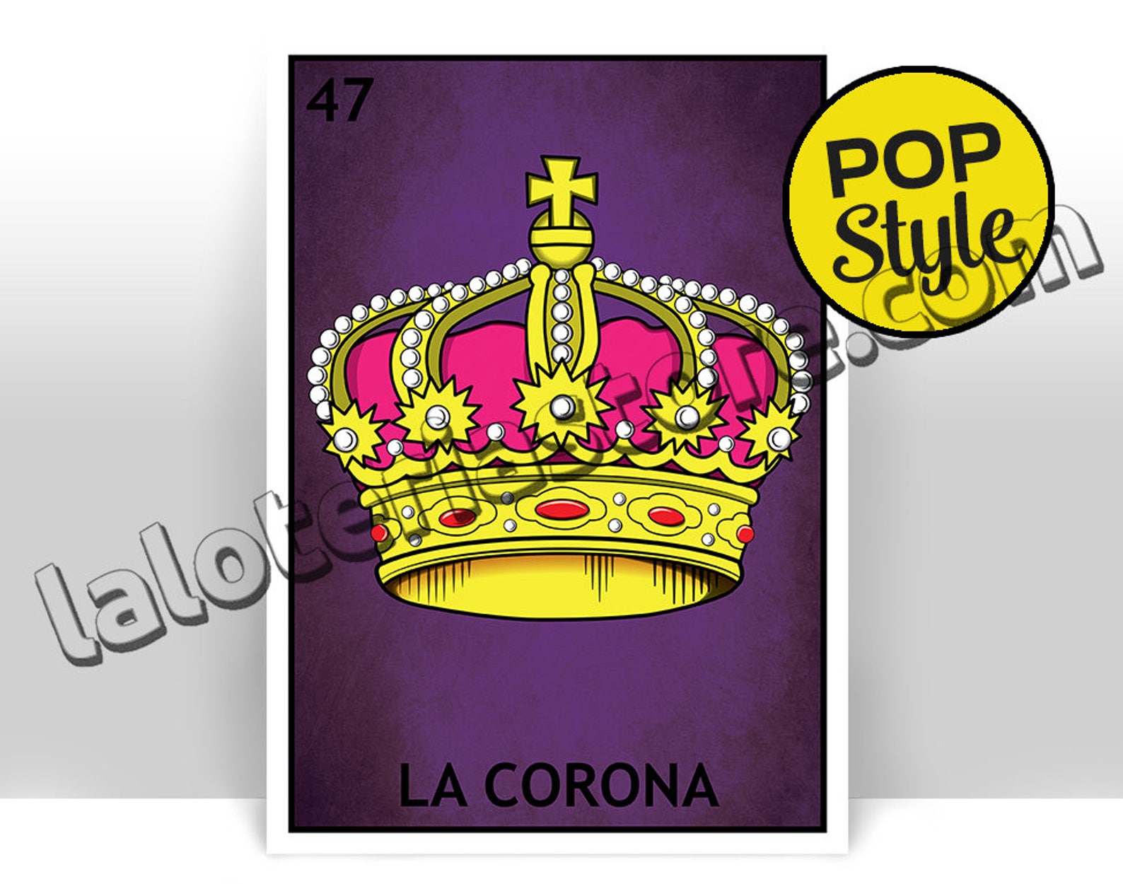 La Corona Loteria Card The Crown Lottery Art Print Poster Etsy