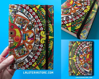Notebook Aztec Calendar - Calendario Azteca - Mexico Culture - Gift - Handmade - Blank Pages