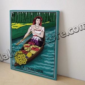 Canvas La Chalupa Loteria Card Stretched and Ready to Hang - Mexican ...