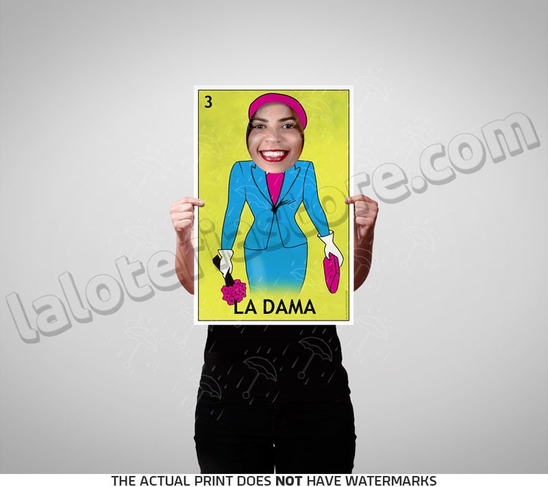 La Dama Photo Booth Loteria Prop Party Frame Mexican Bingo | Etsy