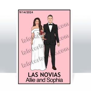 Custom Gay Wedding Loteria Print - Las Novias Mexican Bingo Art Print - Poster - Many Sizes