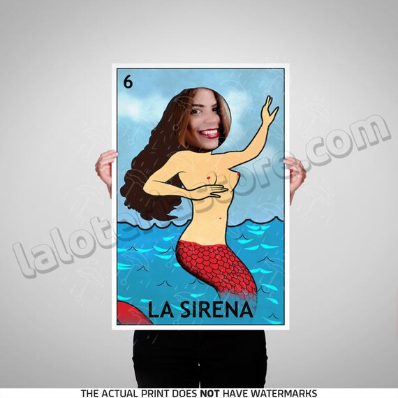 La Sirena Photo Booth 24x36 Loteria Prop Frame Image 0