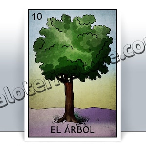 El Arbol Loteria Karte - der Baum Lotterie Kunstdruck - Poster - viele Größen