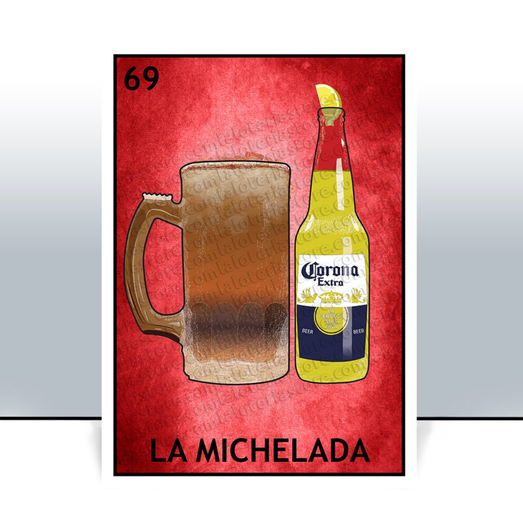 La Cerveza La Botella Mexican Loteria Bingo Card Themed La Cerveza La Botella Mexican Loteria Bingo Card Themed