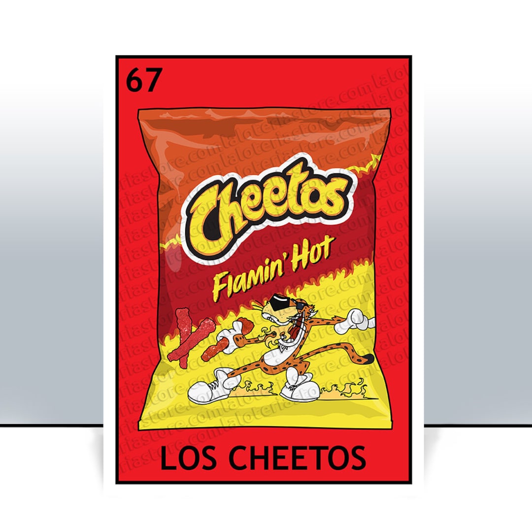 A5 Art Print Cheetos Flamin Hot Junk Food Packaging 