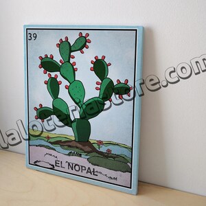 Canvas El Nopal Loteria Card Stretched and Ready to Hang - Mexican ...