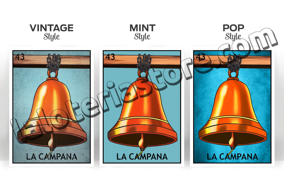 La Campana Loteria Card the Bell Lottery Art Print Poster | Etsy